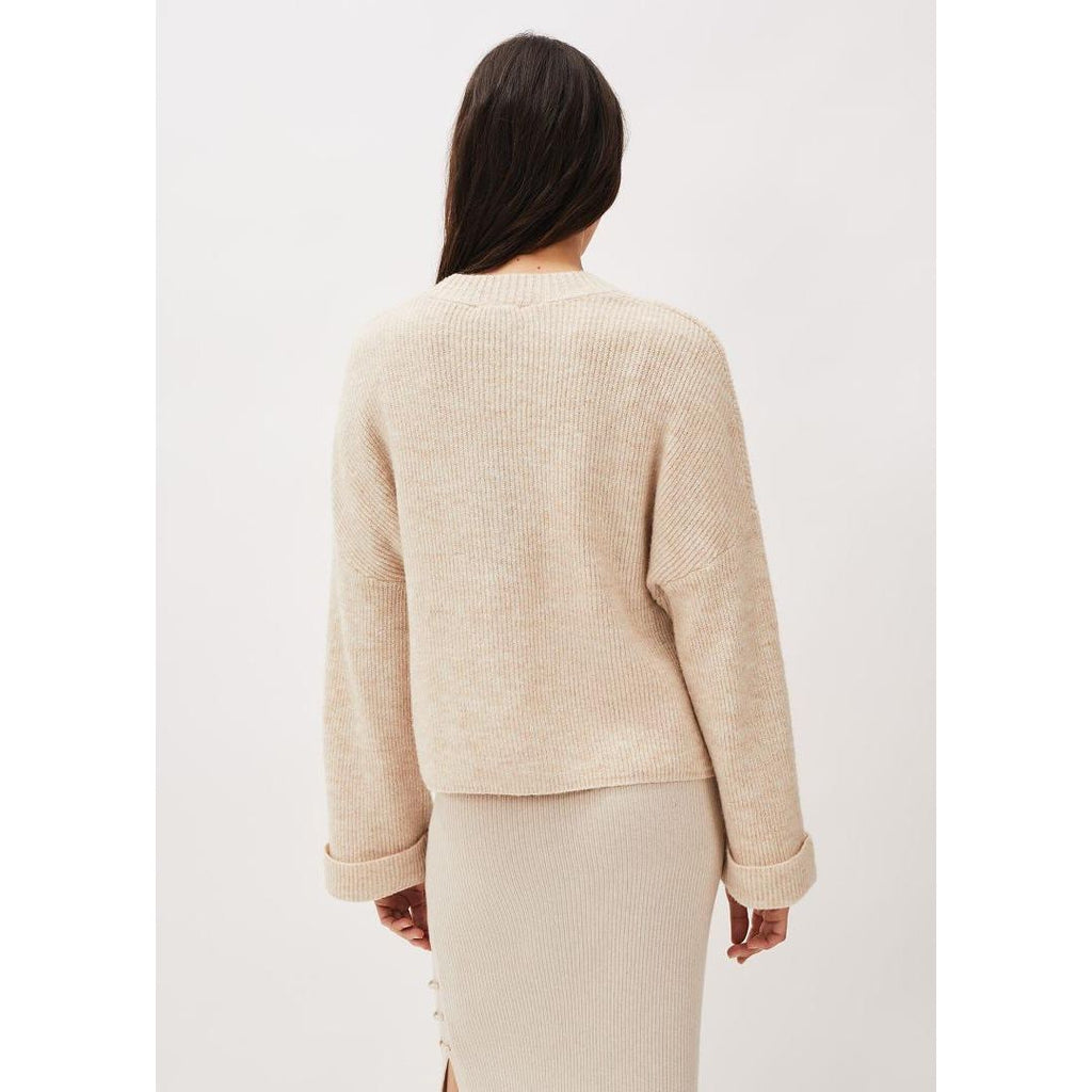 Phase Eight Lotty Ribbed Cardi - Oatmeal - Beales department store