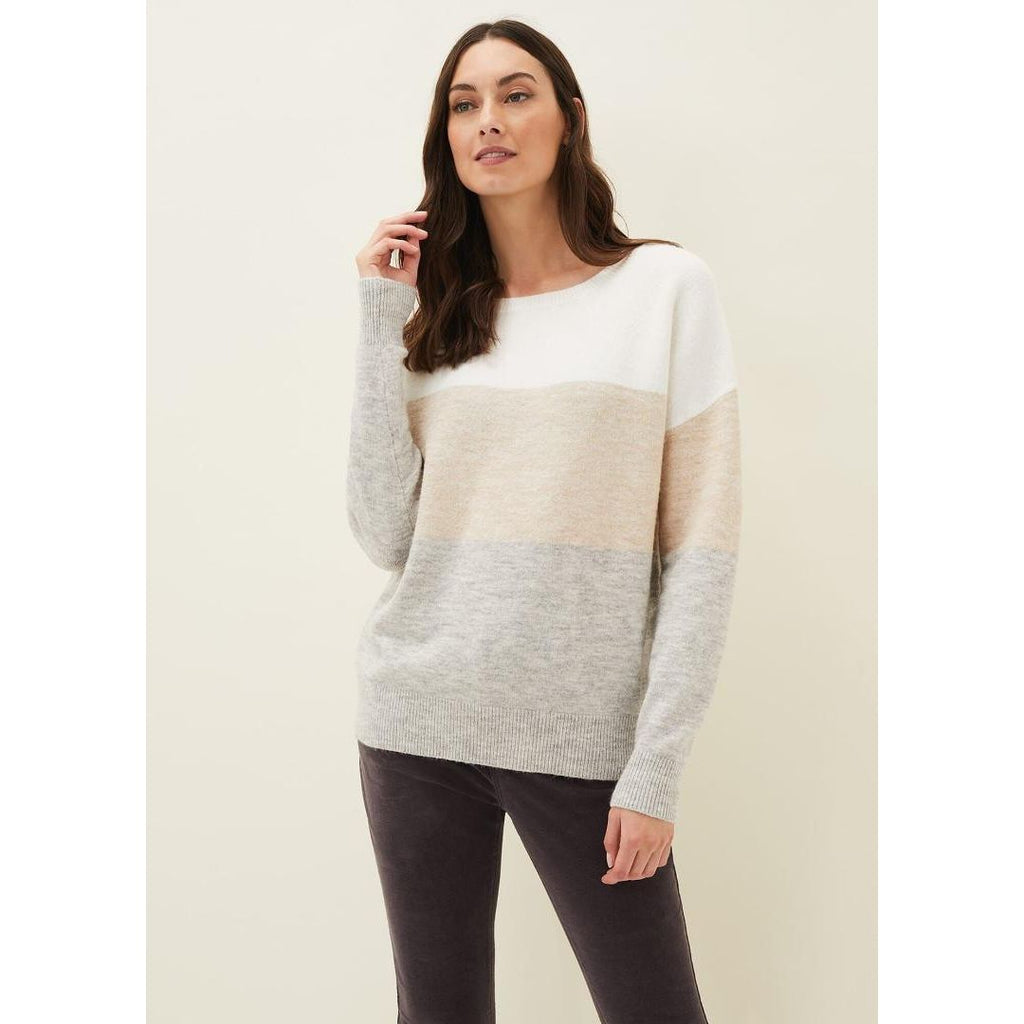 Phase Eight Lucial Cosy Stripe Knit - Multi - Beales department store