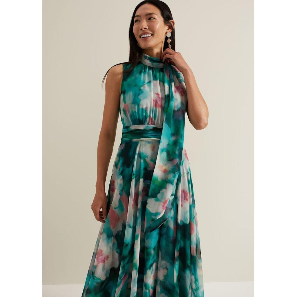 Phase Eight Lucinda Chiffon Print Maxi Dress - Multi Coloured - Beales department store