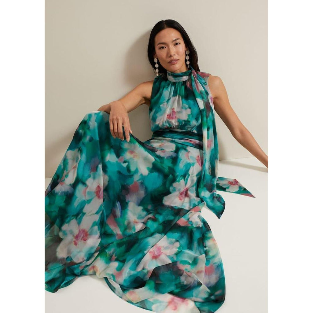 Phase Eight Lucinda Chiffon Print Maxi Dress - Multi Coloured - Beales department store