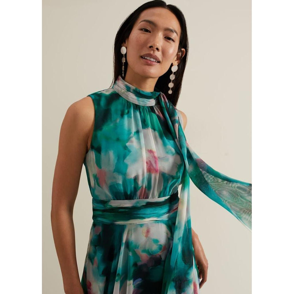 Phase Eight Lucinda Chiffon Print Maxi Dress - Multi Coloured - Beales department store