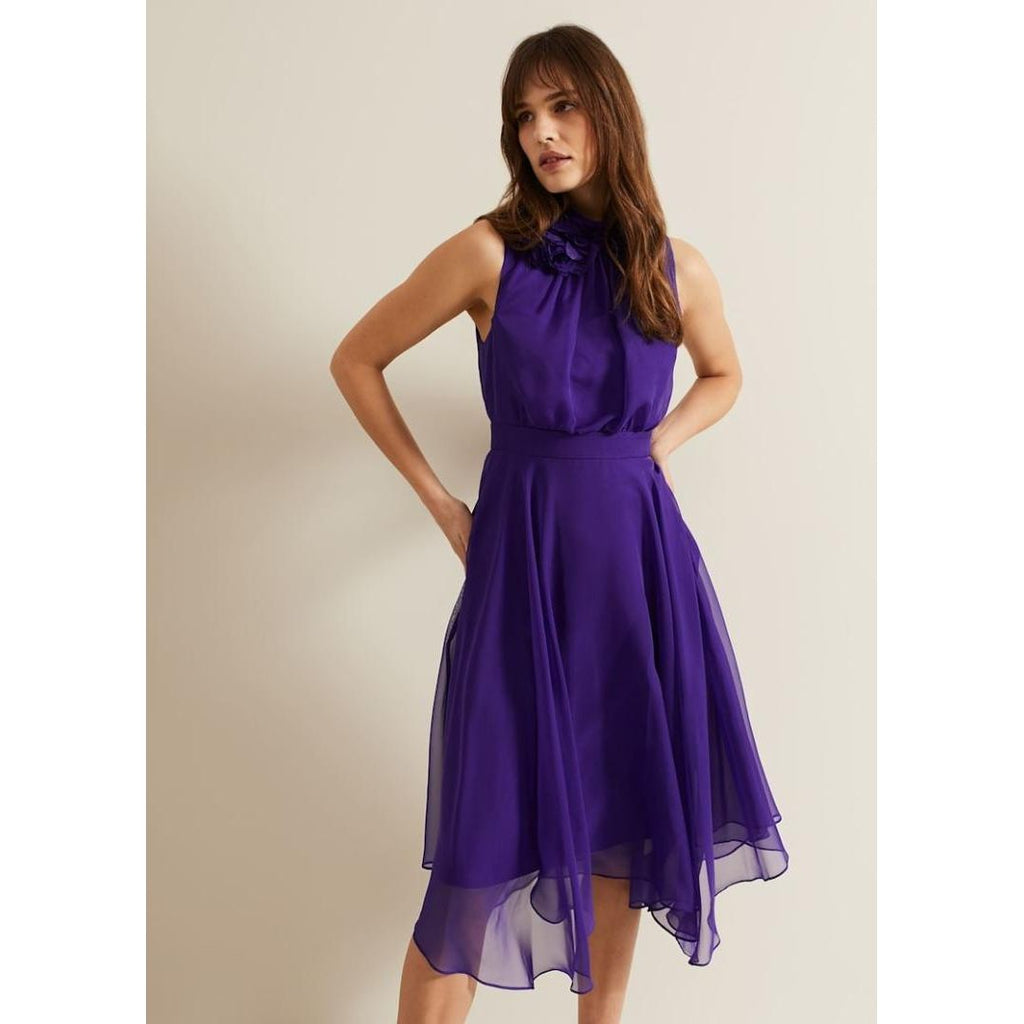 Phase Eight Lucinda Fit And Flare Dress - Purple - Beales department store