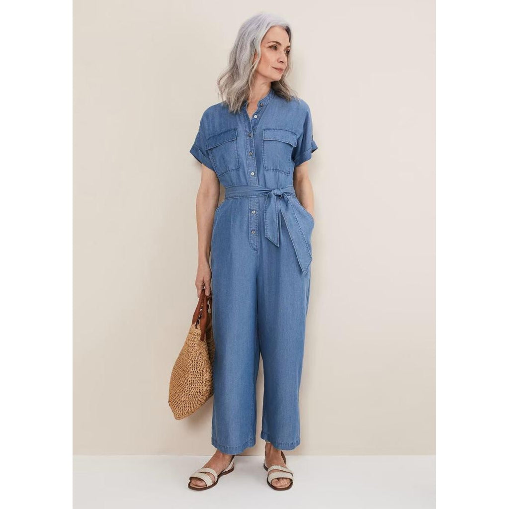 Phase Eight Lyla Jumpsuit - Chambray - Beales department store