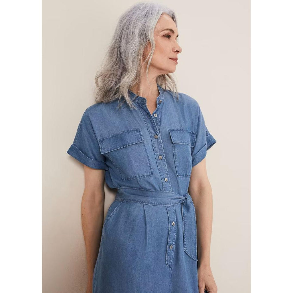 Phase Eight Lyla Jumpsuit - Chambray - Beales department store