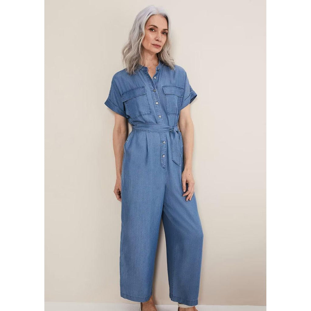 Phase Eight Lyla Jumpsuit - Chambray - Beales department store