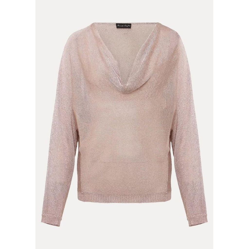 Phase Eight Malti Metallic Cowl Neck Knit - Rose Gold - Beales department store