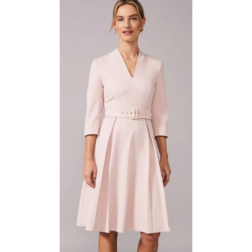 Phase Eight Margot Belted Dress - Antique Rose - Beales department store