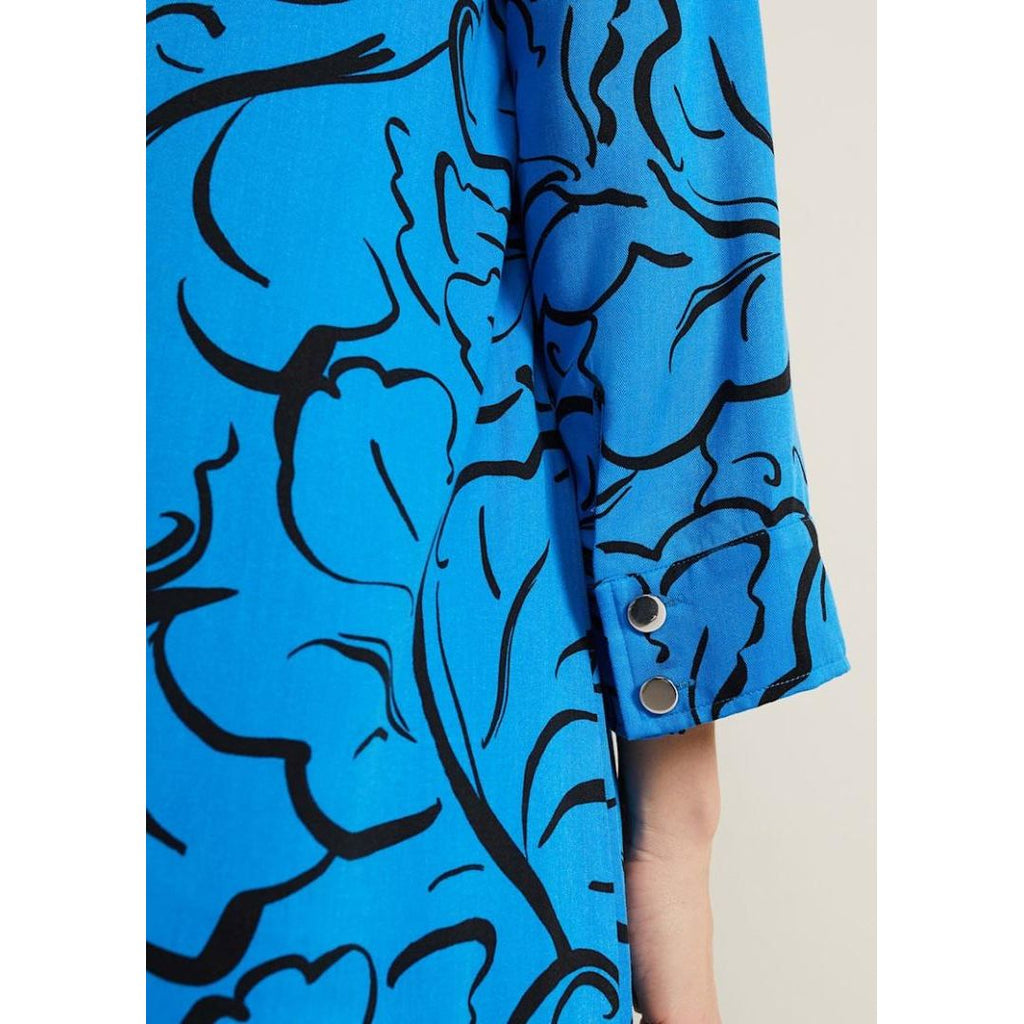 Phase Eight Marina Leaf Tunic - Blue - Beales department store