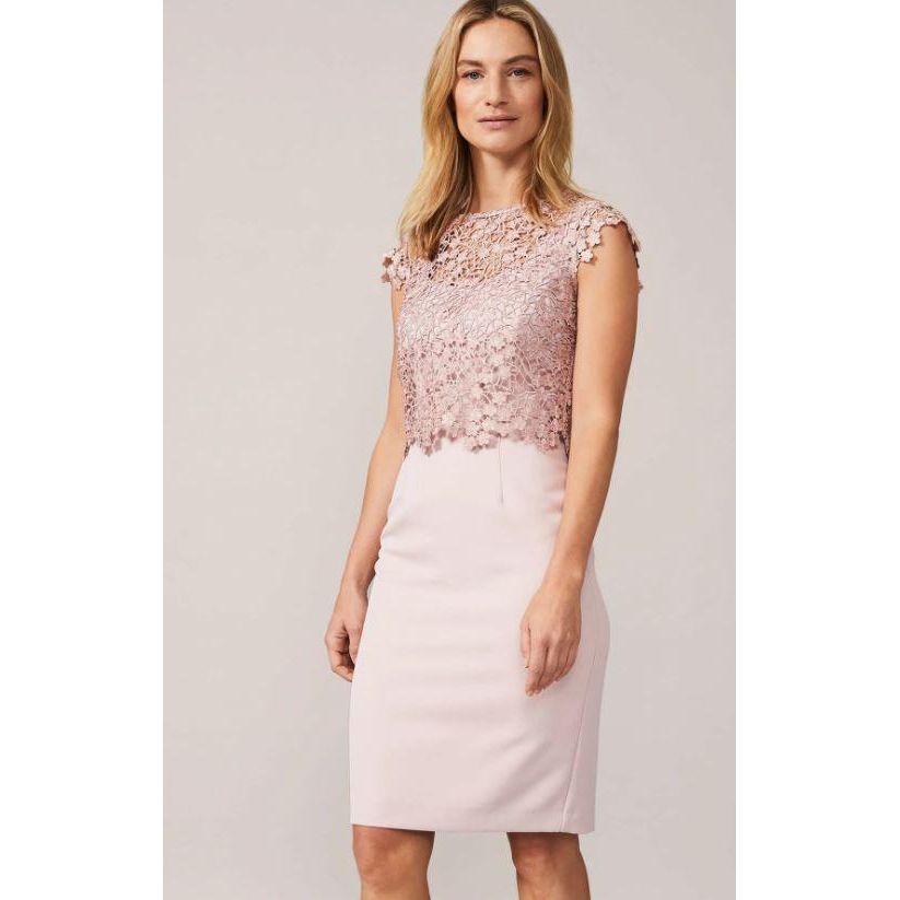 Phase Eight Mariposa Dress - Antique Rose - Beales department store