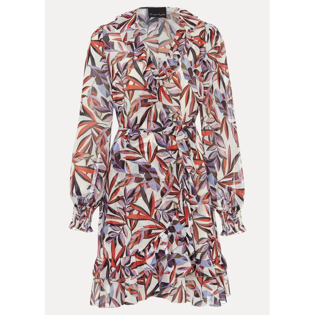 Phase Eight Melinda Leaf Print Mini Dress - Ivory/Multi - Beales department store