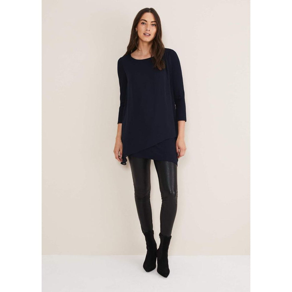 Phase Eight Mika Longline Top - Midnight - Beales department store