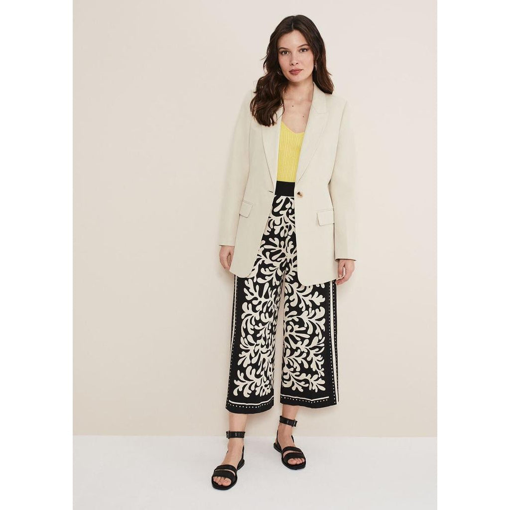 Phase Eight Nava Wide Leg Culottes - Black/Stone - Beales department store
