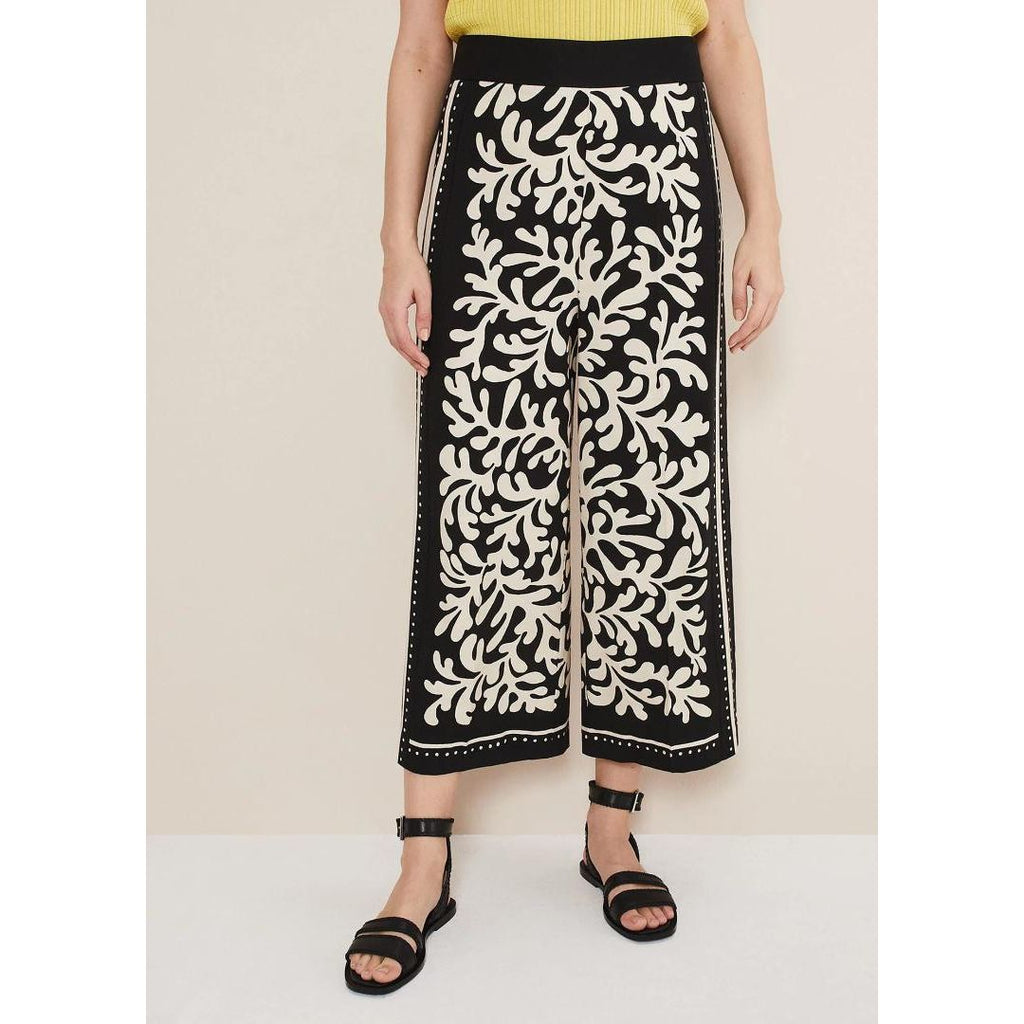 Phase Eight Nava Wide Leg Culottes - Black/Stone - Beales department store