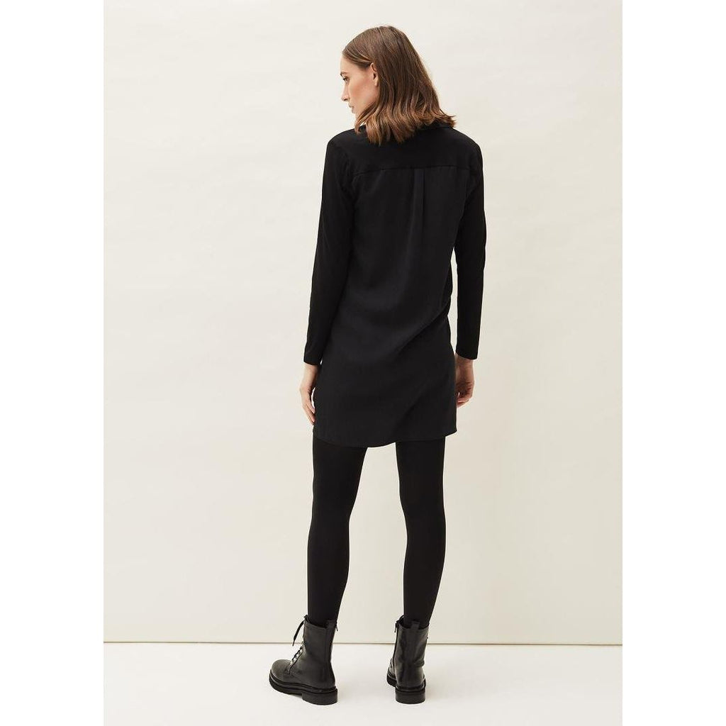 Phase Eight Neave Button Tunic Dress - Black - Beales department store
