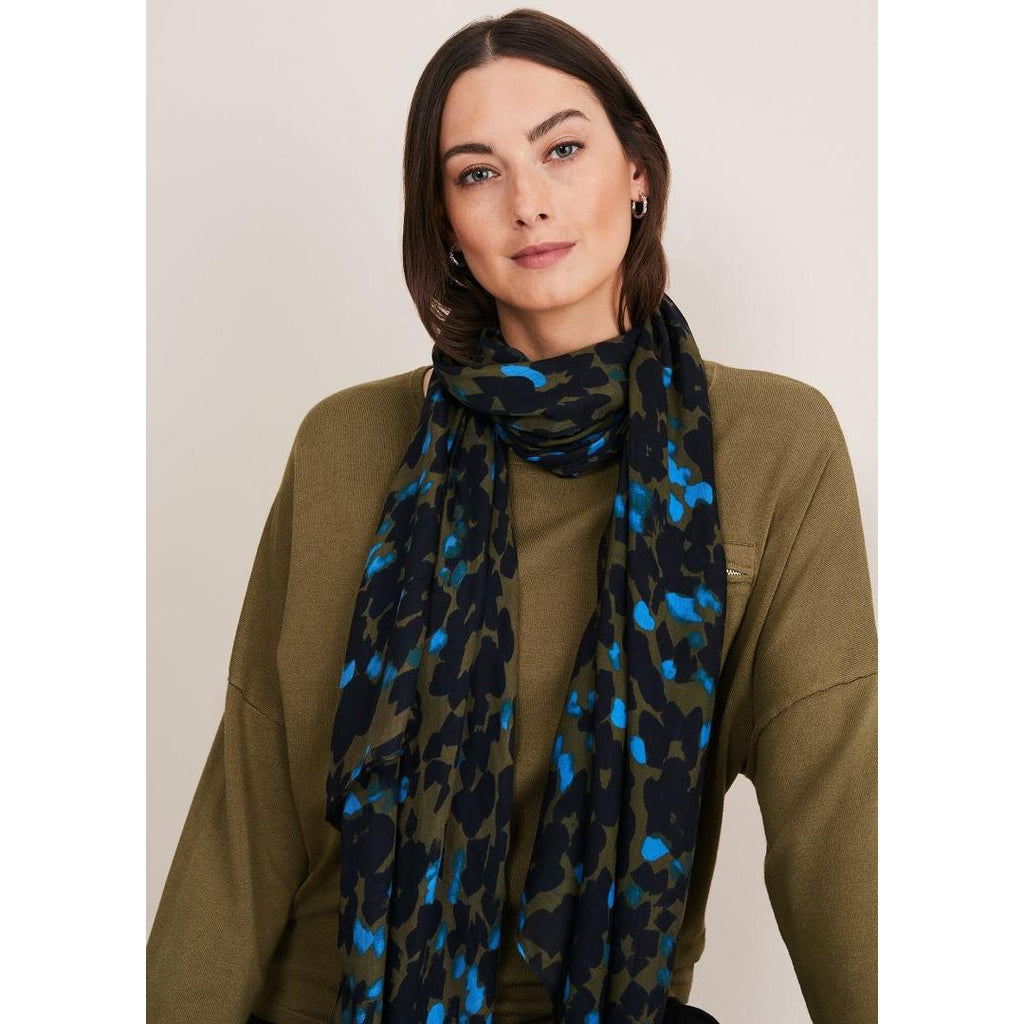 Phase Eight Nell Confetti Lightweight Scarf - Khaki/Multi - Beales department store