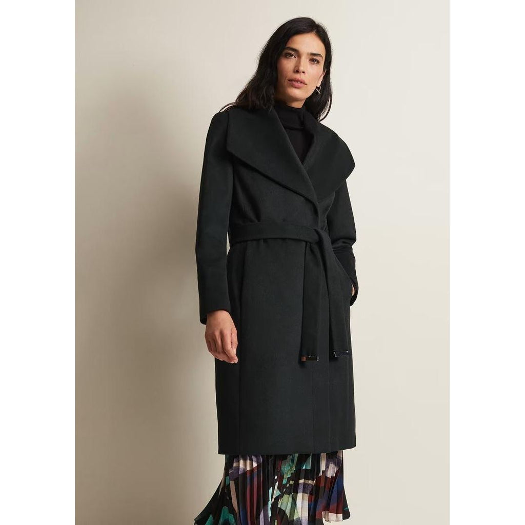 Phase Eight Nicci Dark Green Wool Smart Coat - Dark Green - Beales department store