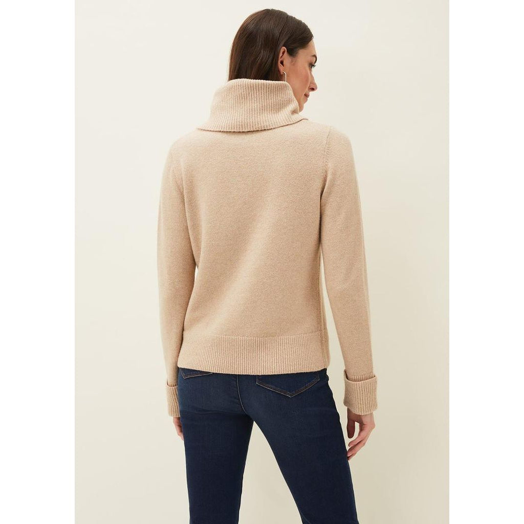 Phase Eight Odelia Cowl Neck Jmper - Camel - Beales department store