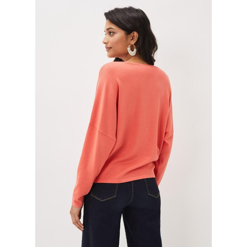 Phase Eight Olivian Fine Knit Jumper - Coral - Beales department store