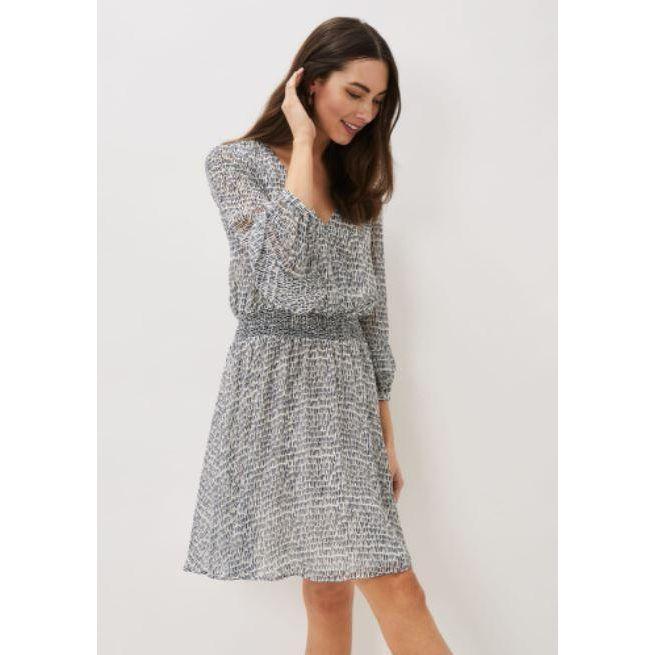 Phase Eight Paige Dress - Navy/Ivory - Beales department store