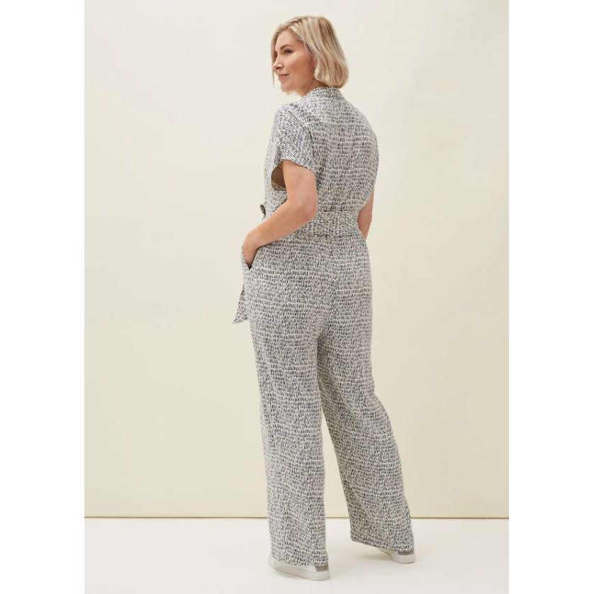 Phase Eight Paige Jumpsuit - Navy/Ivory - Beales department store