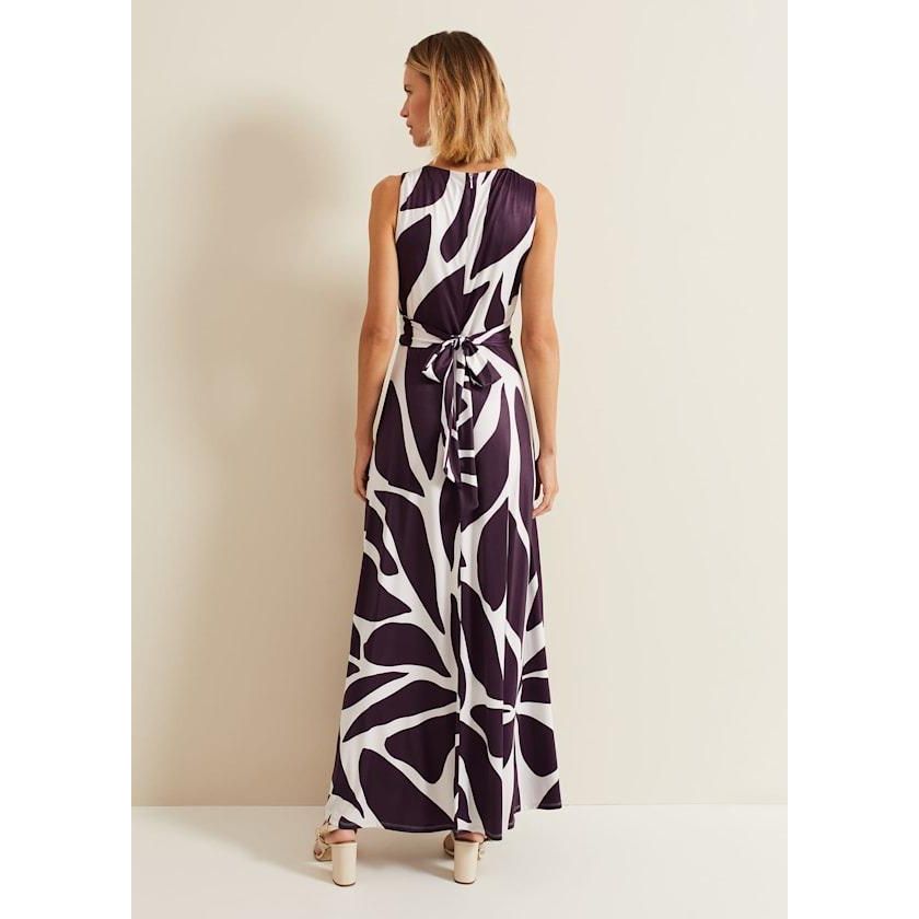 Phase Eight Palmer Leaf Maxi Dress - Purple - Beales department store