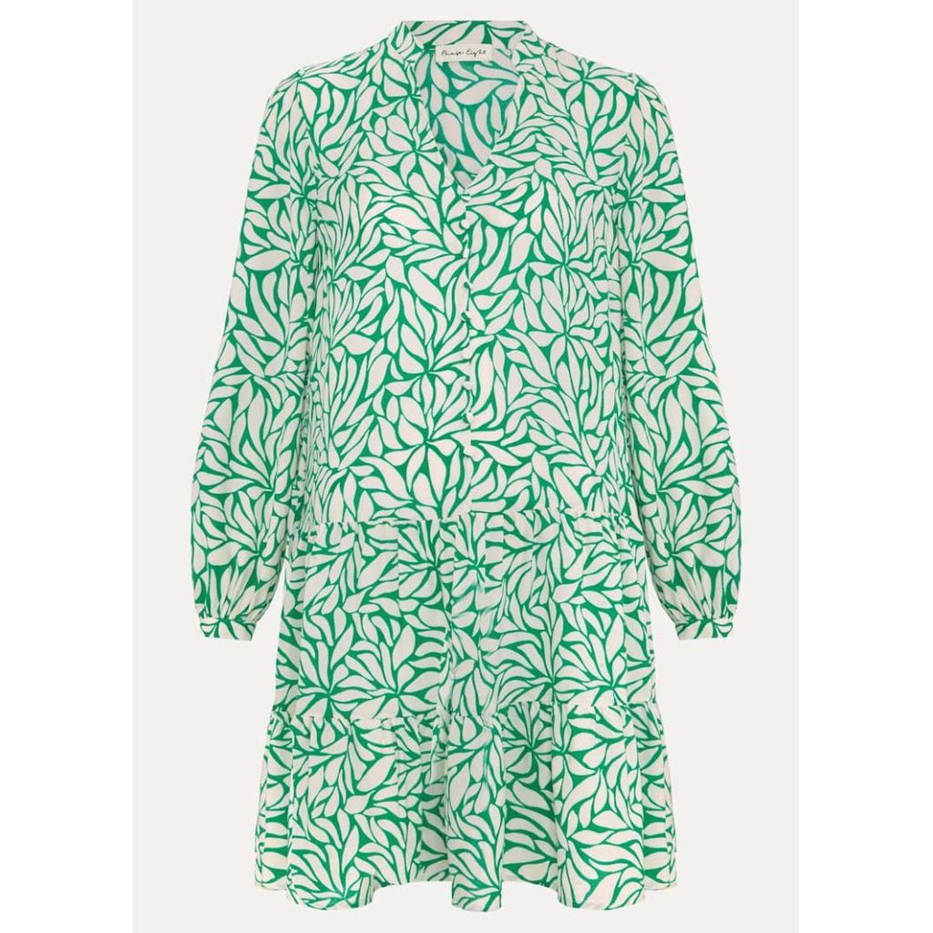 Phase Eight Penele Leaf Swing Dress - Green - Beales department store