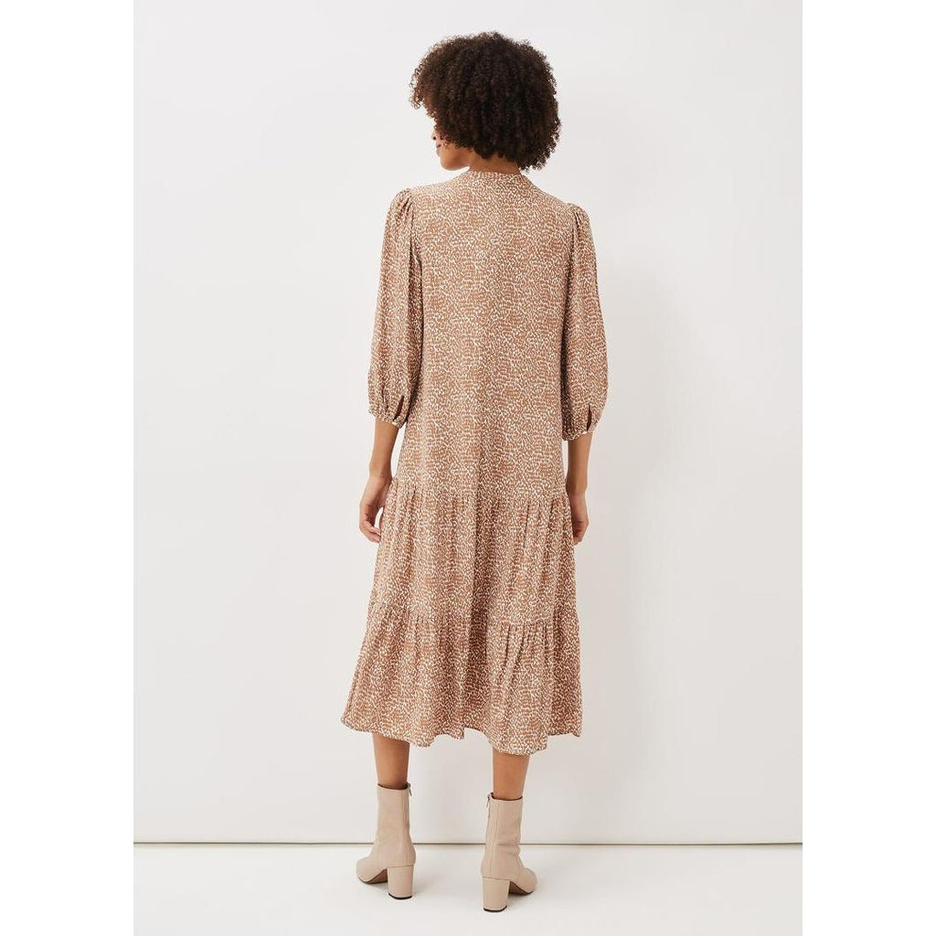 Phase Eight Penele Midi Dress - Tan/Ivory - Beales department store