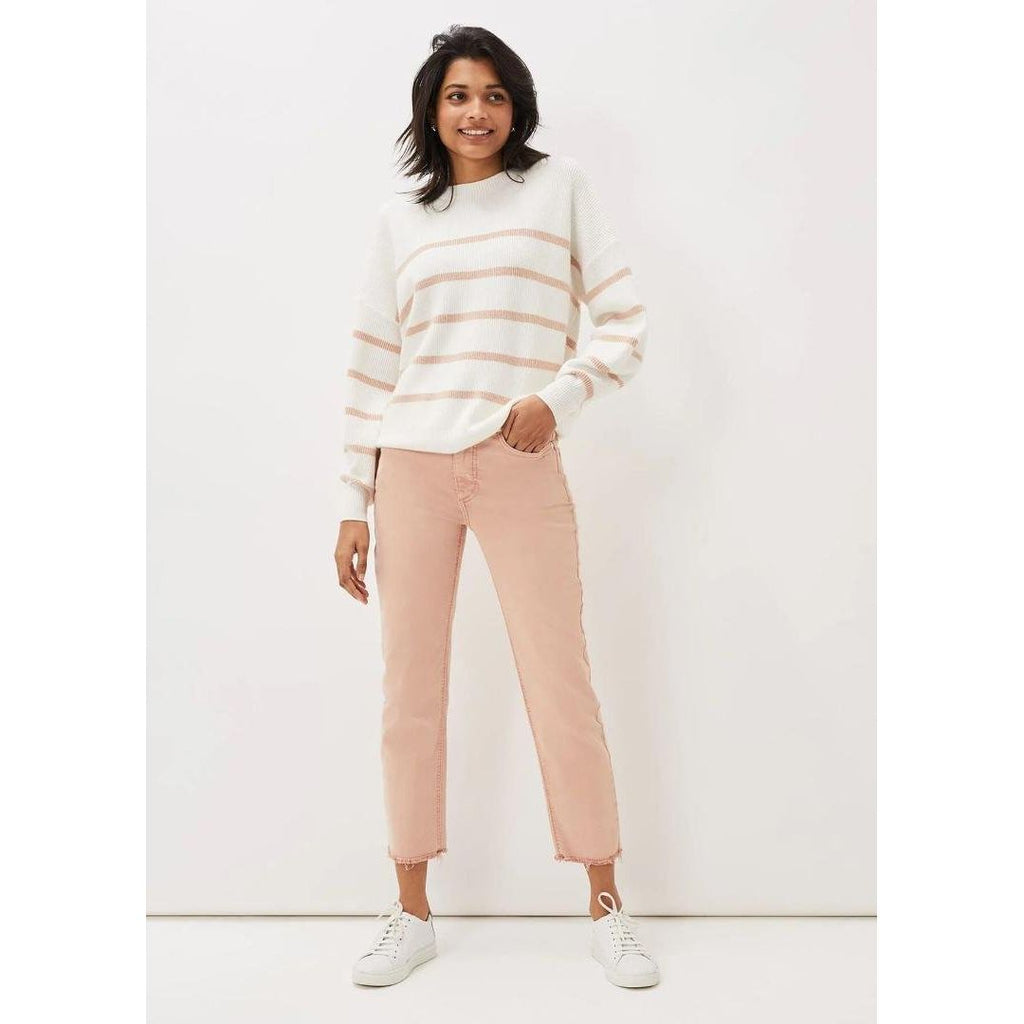 Phase Eight Petra Raw Hem Straight Leg Jean - Pink - Beales department store