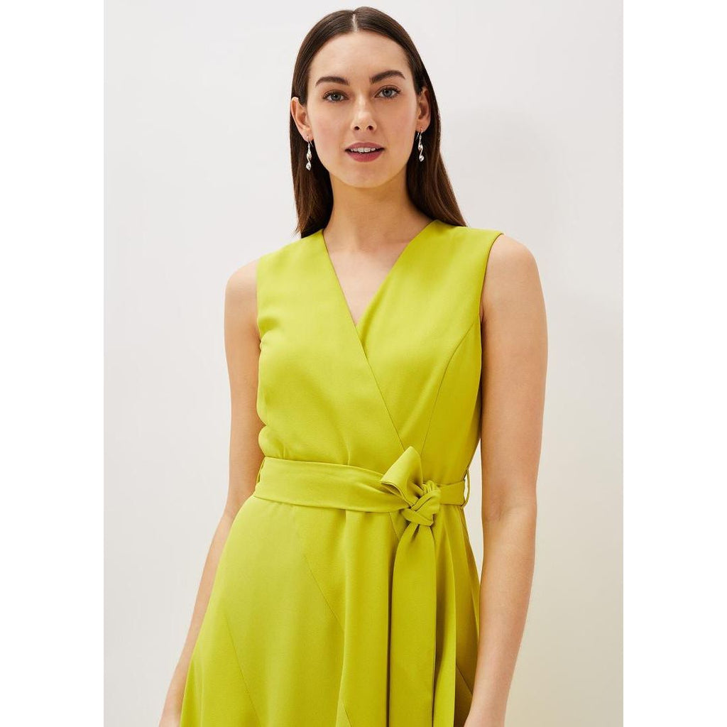 Phase Eight Philis Panelled Dress - Lime - Beales department store