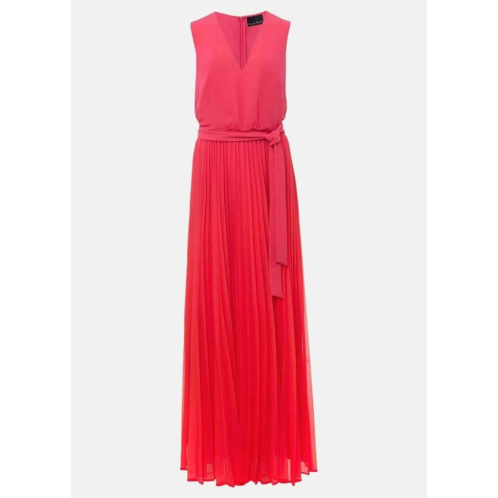 Phase Eight Piper Ombre Pleated Dress - Red/Pink - Beales department store