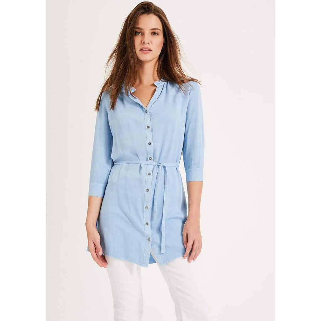 Phase Eight Rebecca Frill Tunic - Chambray 16 - Beales department store