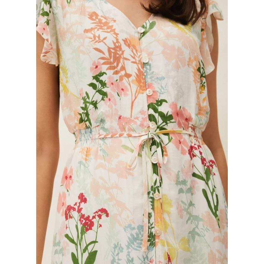 Phase Eight Remee Floral Shirt Dress - Pink/Orange - Beales department store