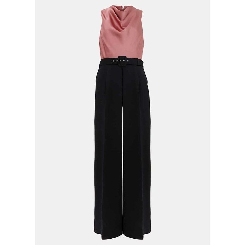 Phase Eight Sabina Satin Wide Leg Jumpsuit - Multi Coloured - Beales department store