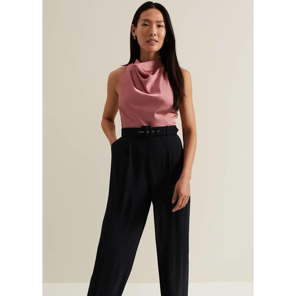 Phase Eight Sabina Satin Wide Leg Jumpsuit - Multi Coloured - Beales department store