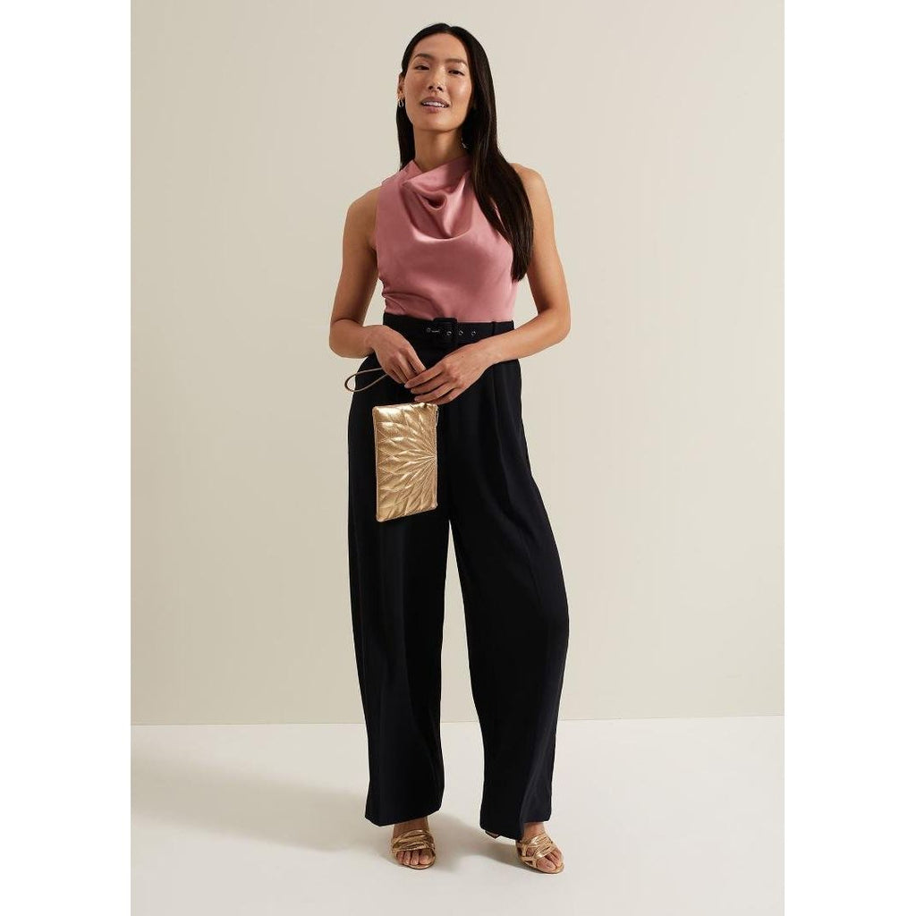 Phase Eight Sabina Satin Wide Leg Jumpsuit - Multi Coloured - Beales department store