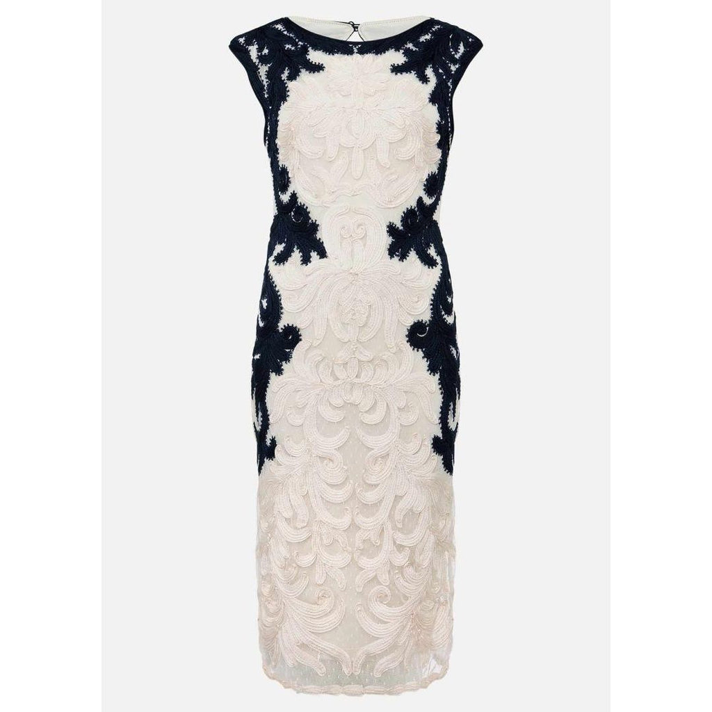 Phase Eight Salima Tapework Dress - Navy/Ivory - Beales department store