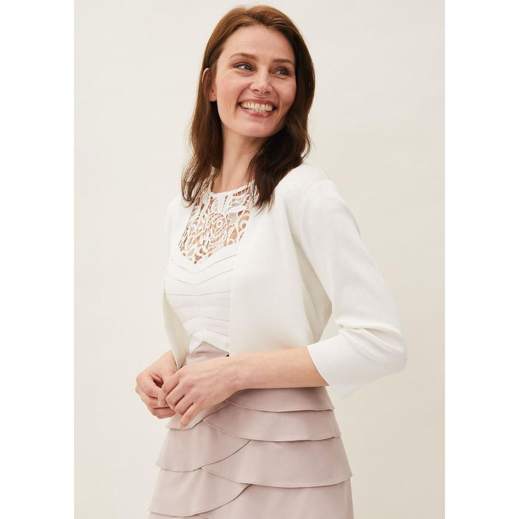 Phase Eight Salma Lightweight Knitted Jacket - Ivory - Beales department store