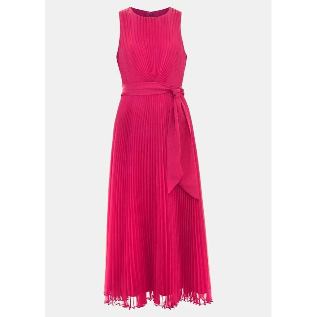 Phase Eight Simara Pleat Dress - Pink - Beales department store