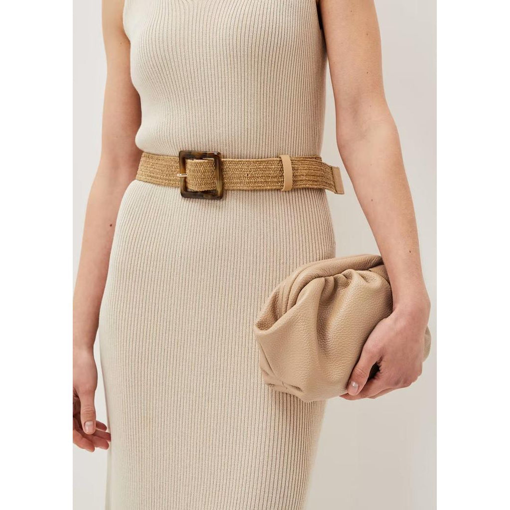 Phase Eight Soft Leather Pouch - Nude - Beales department store