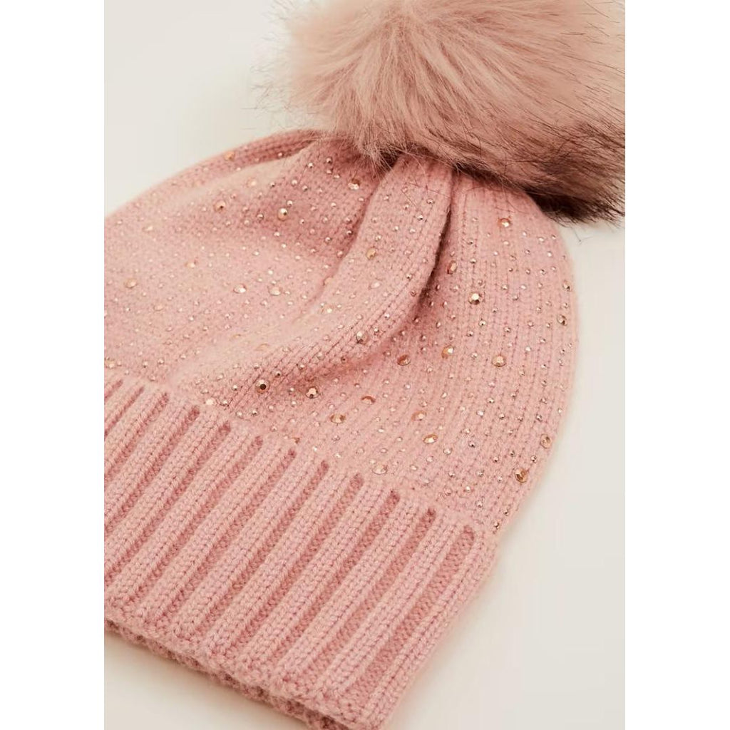 Phase Eight Sparkle Bobble Hat - Pink - Beales department store