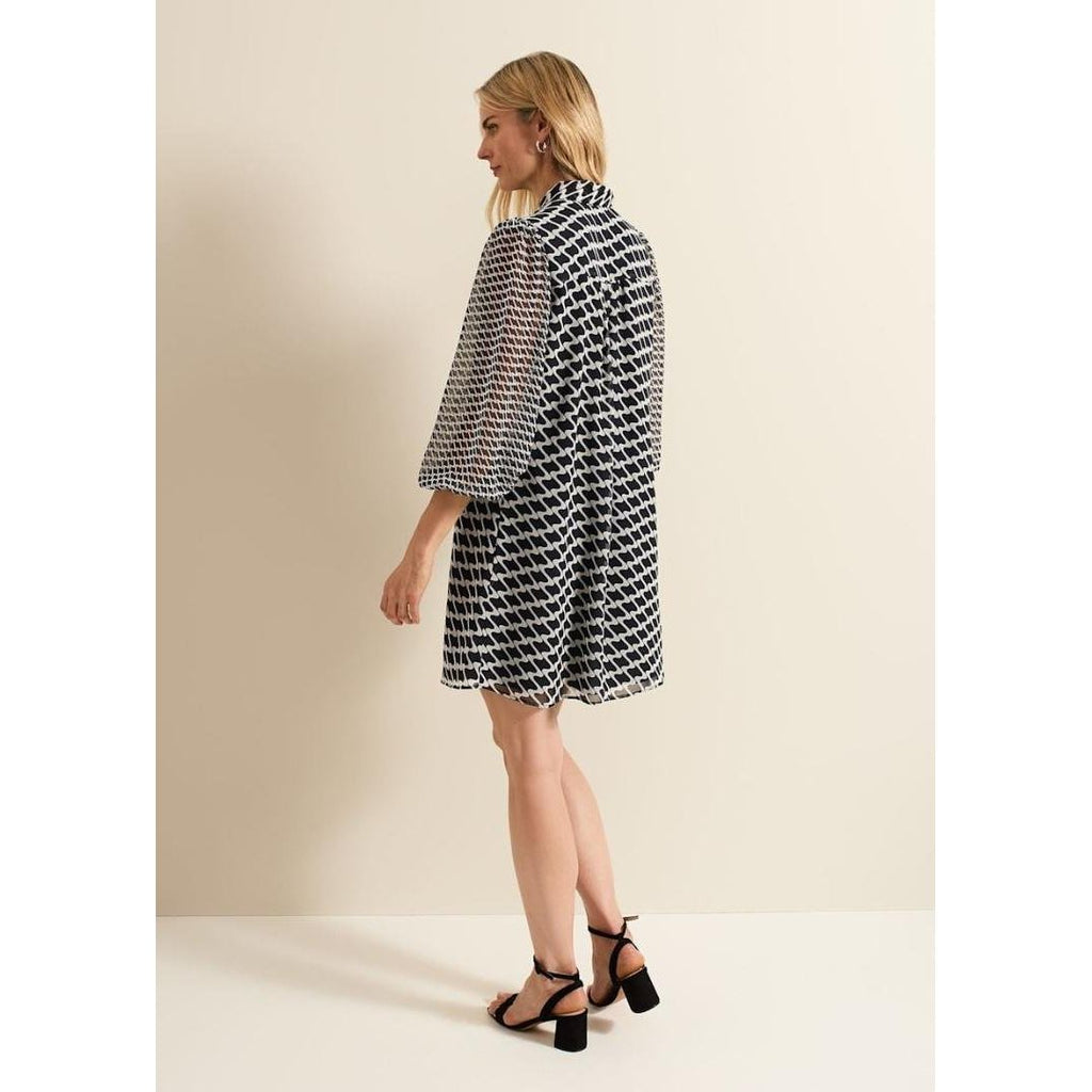 Phase Eight Suki Geo Tunic Mini Dress - Navy - Beales department store