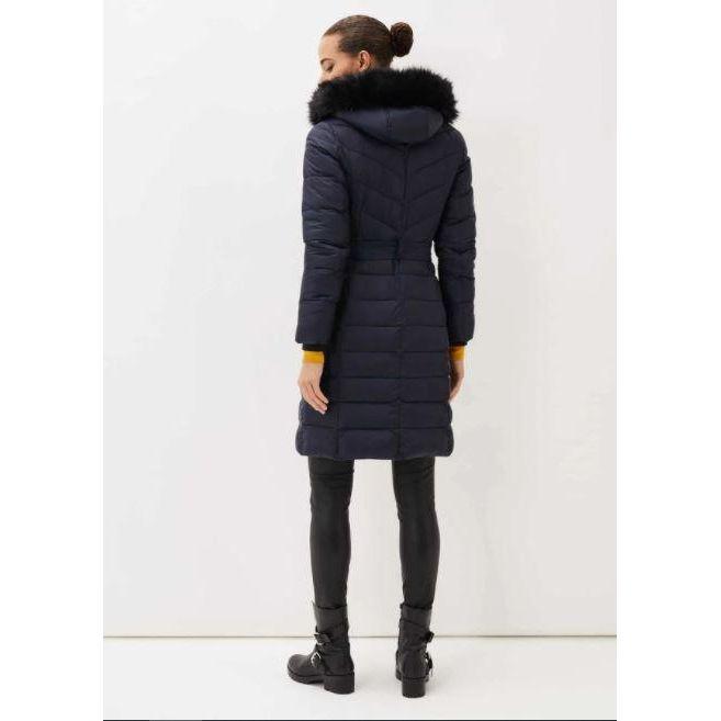 Phase Eight Synthia High Shine Puffer Coat - Navy - Beales department store