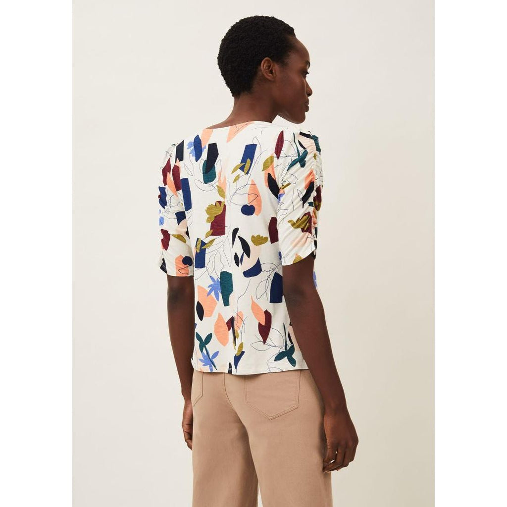 Phase Eight Torrie Print Top - Ivory Multi - Beales department store