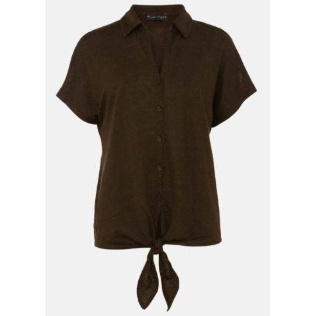 Phase Eight Tracey Jersey Shirt - Khaki - Beales department store