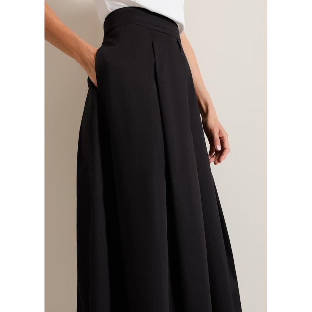 Phase Eight Trinity Pleated Skirt - Black - Beales department store