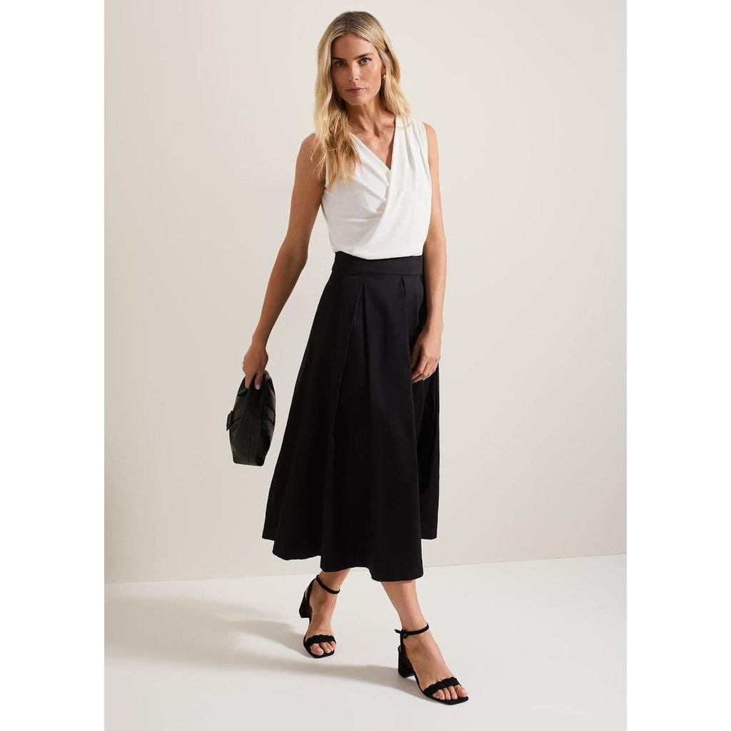 Phase Eight Trinity Pleated Skirt - Black - Beales department store