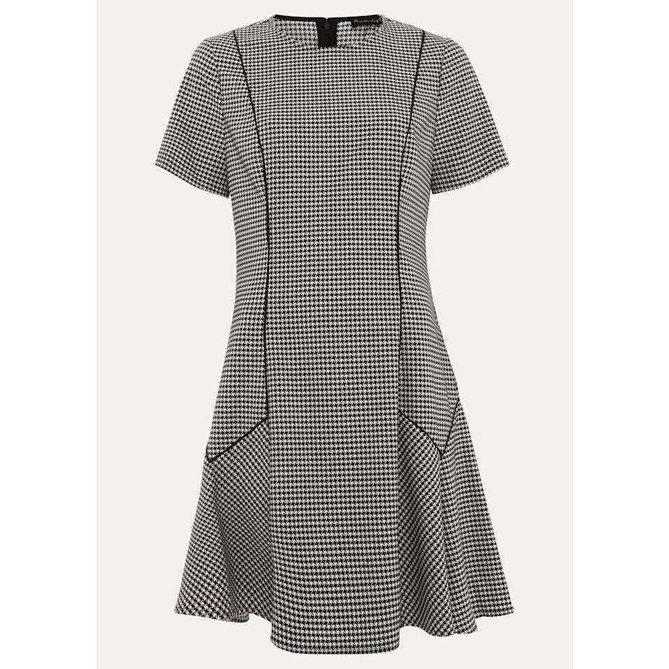 Phase Eight Viola Houndstooth Mini Dress - Black Multi - Beales department store