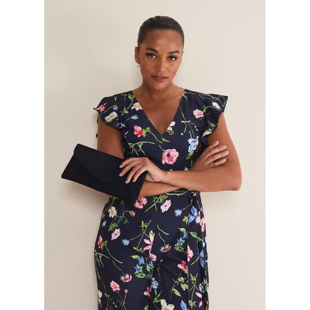 Phase Eight Wendie Clutch Bag - Navy - Beales department store