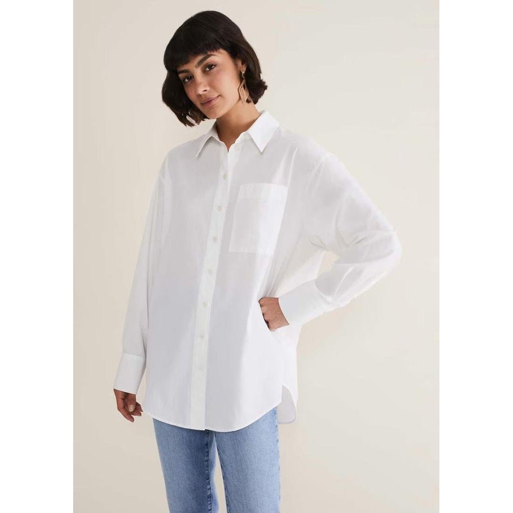 Phase Eight White Cotton Boyfriend Shirt - Beales department store