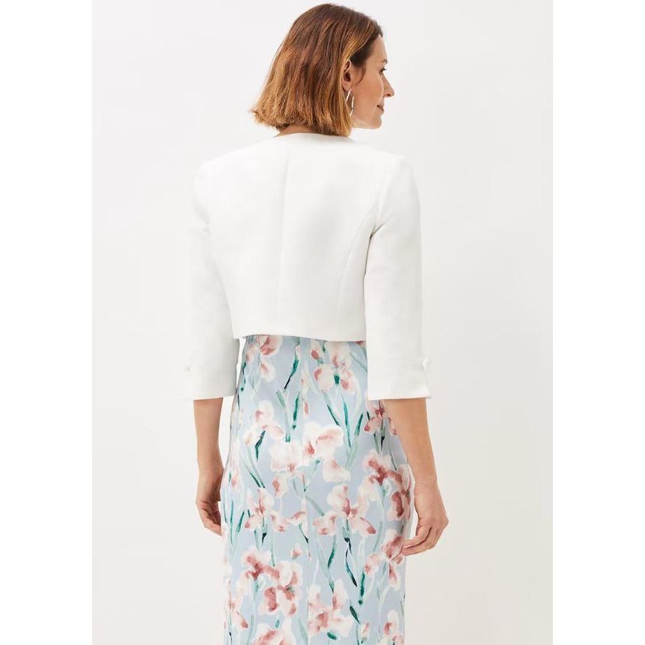 Phase Eight Zoelle Bow Detail Jacket - Ivory - Beales department store